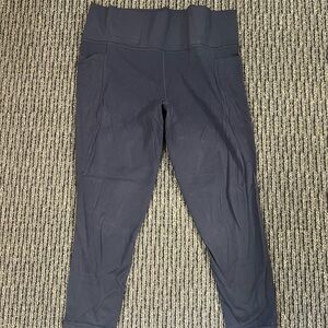 Athleta Navy Salutation Stash Pocket 7/8 Tights